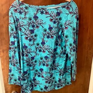 Beautiful teal Talbots long sleeve tee